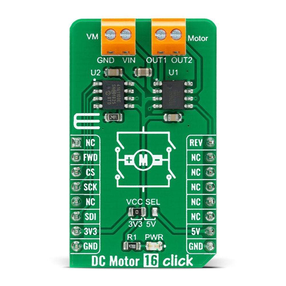 Mikroelektronika d.o.o. MIKROE-4333 DC Motor 16 Click Board - The Debug Store UK