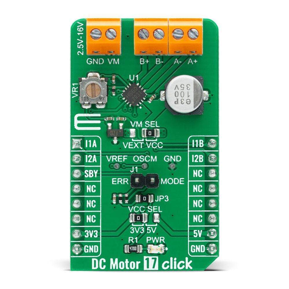 Mikroelektronika d.o.o. MIKROE-4454 DC Motor 17 Click Board - The Debug Store UK