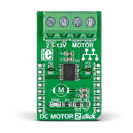 Mikroelektronika d.o.o. MIKROE-1911 DC Motor 2 Click Board - The Debug Store UK