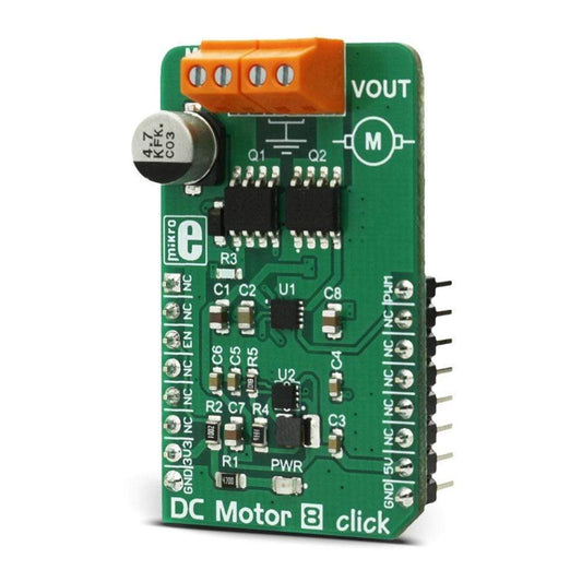 Mikroelektronika d.o.o. MIKROE-2893 DC Motor 8 Click Board - The Debug Store UK