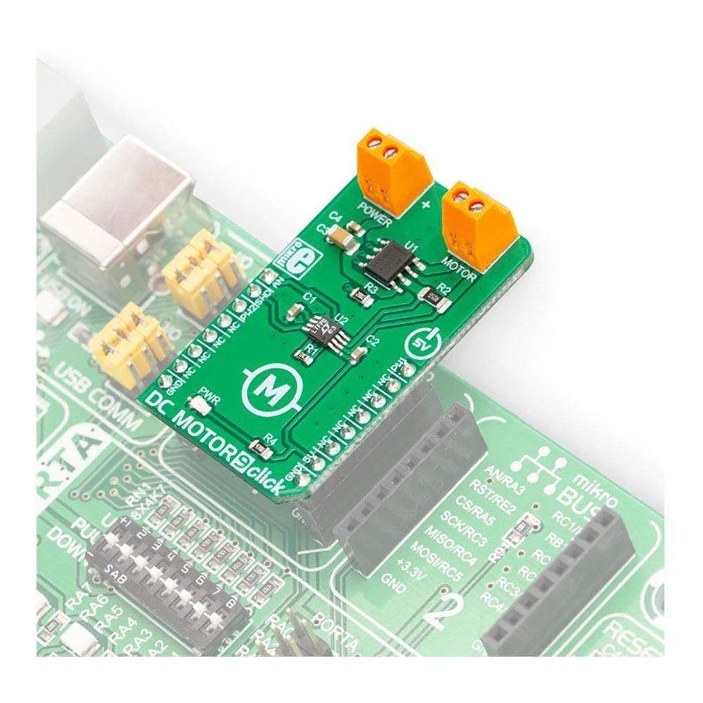 Mikroelektronika d.o.o. MIKROE-3416 DC Motor 9 Click Board - The Debug Store UK