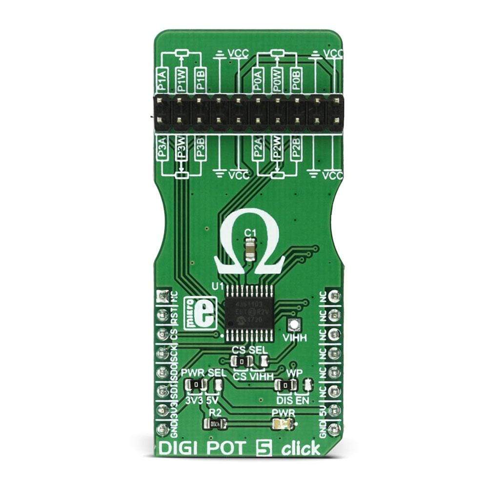 Mikroelektronika d.o.o. MIKROE-2863 DIGI POT 5 Click Board - The Debug Store UK