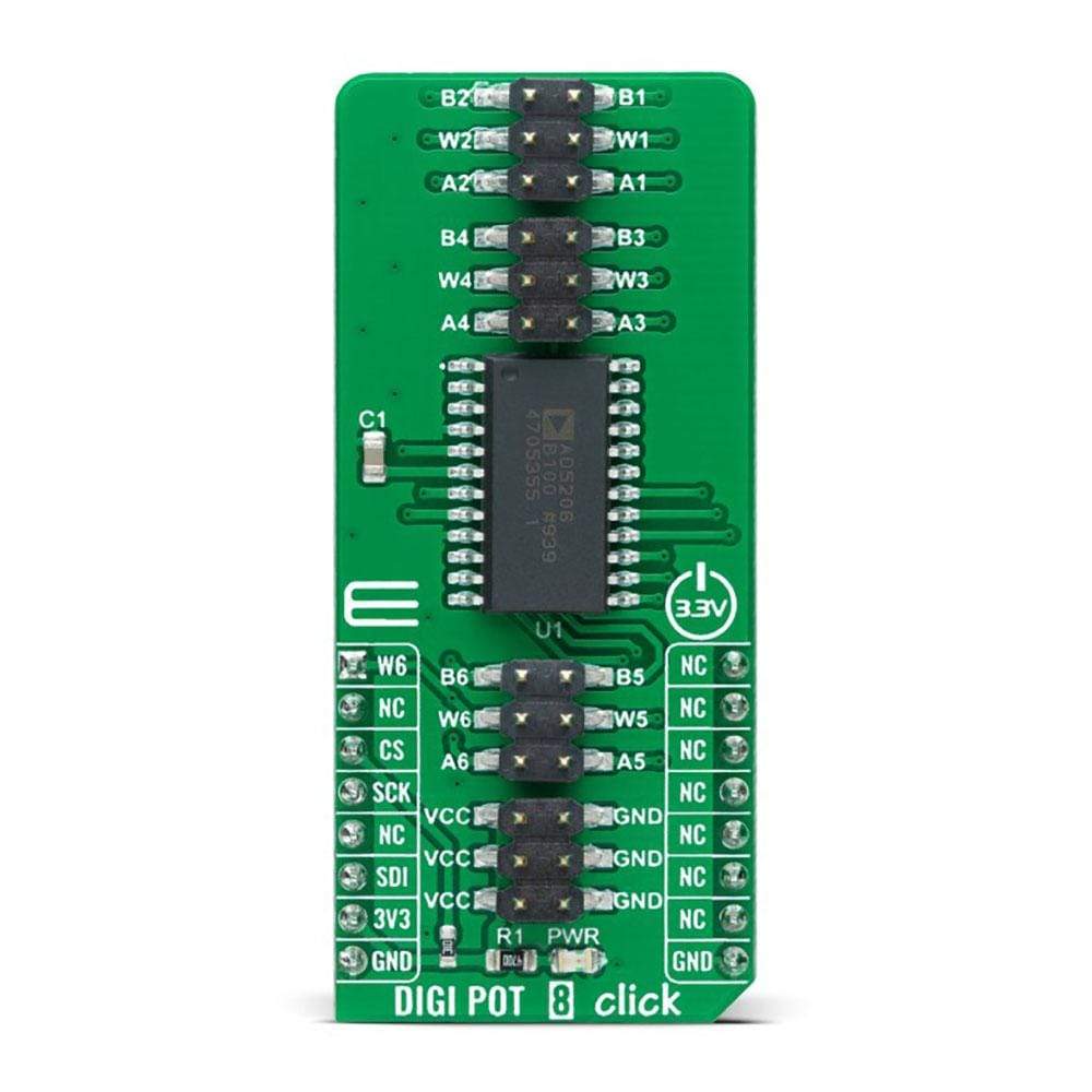 Mikroelektronika d.o.o. MIKROE-4596 DIGI POT 8 Click Board - The Debug Store UK