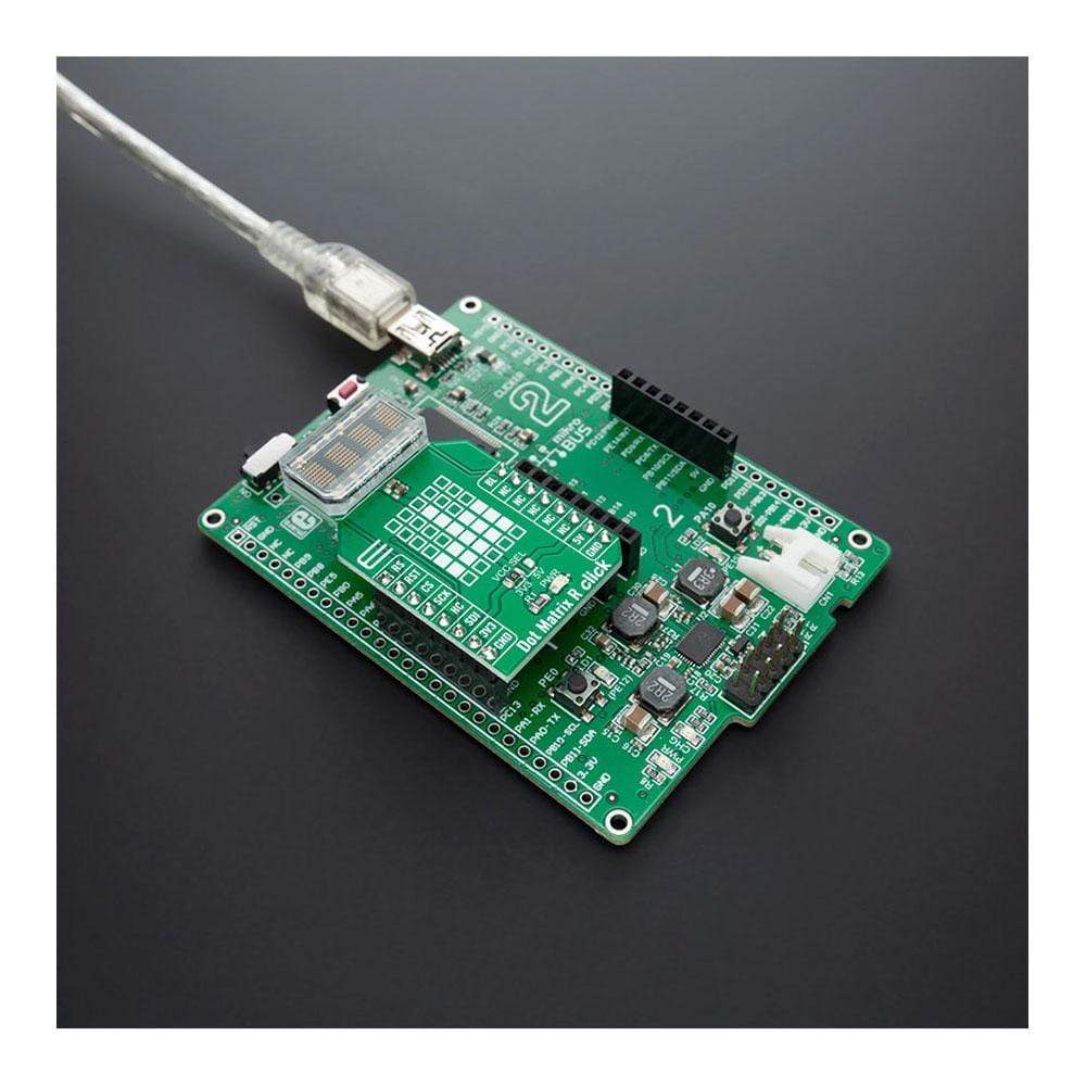 Mikroelektronika d.o.o. MIKROE-4169 DotMatrix R Click Board - The Debug Store UK