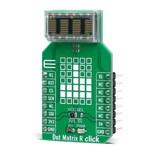 Mikroelektronika d.o.o. MIKROE-4169 DotMatrix R Click Board - The Debug Store UK