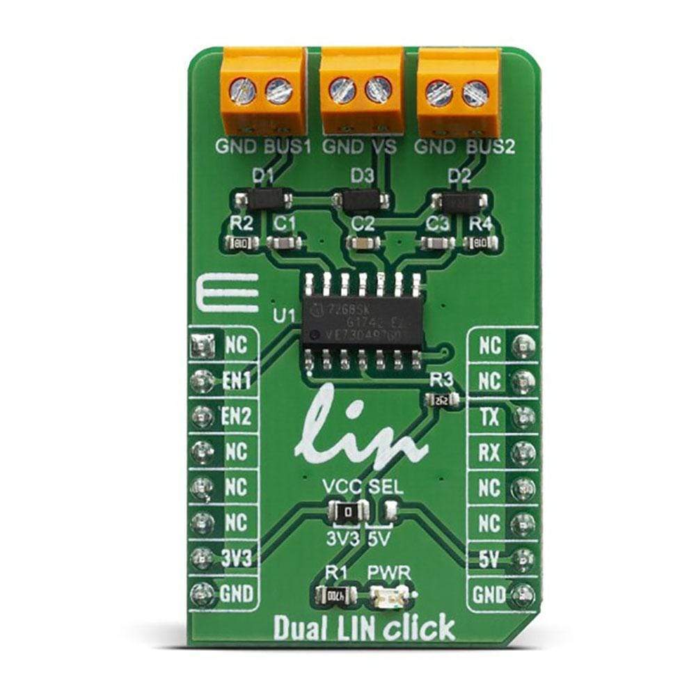 Mikroelektronika d.o.o. MIKROE-3870 Dual LIN Click Board - The Debug Store UK