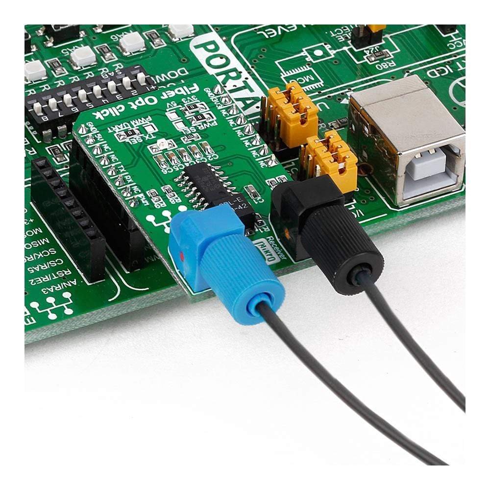 Mikroelektronika d.o.o. MIKROE-1940 Fiber Opt Click Board - The Debug Store UK