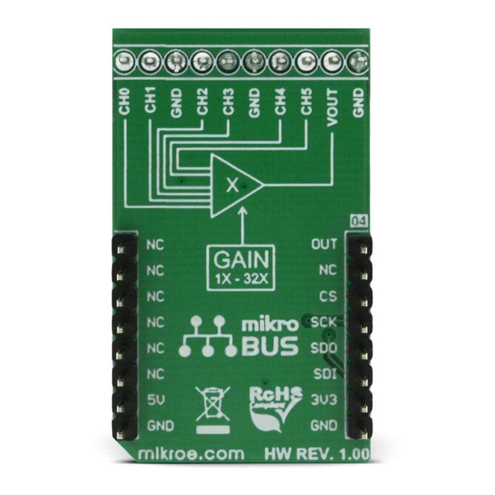 Mikroelektronika d.o.o. MIKROE-2859 GainAMP 2 Click Board - The Debug Store UK