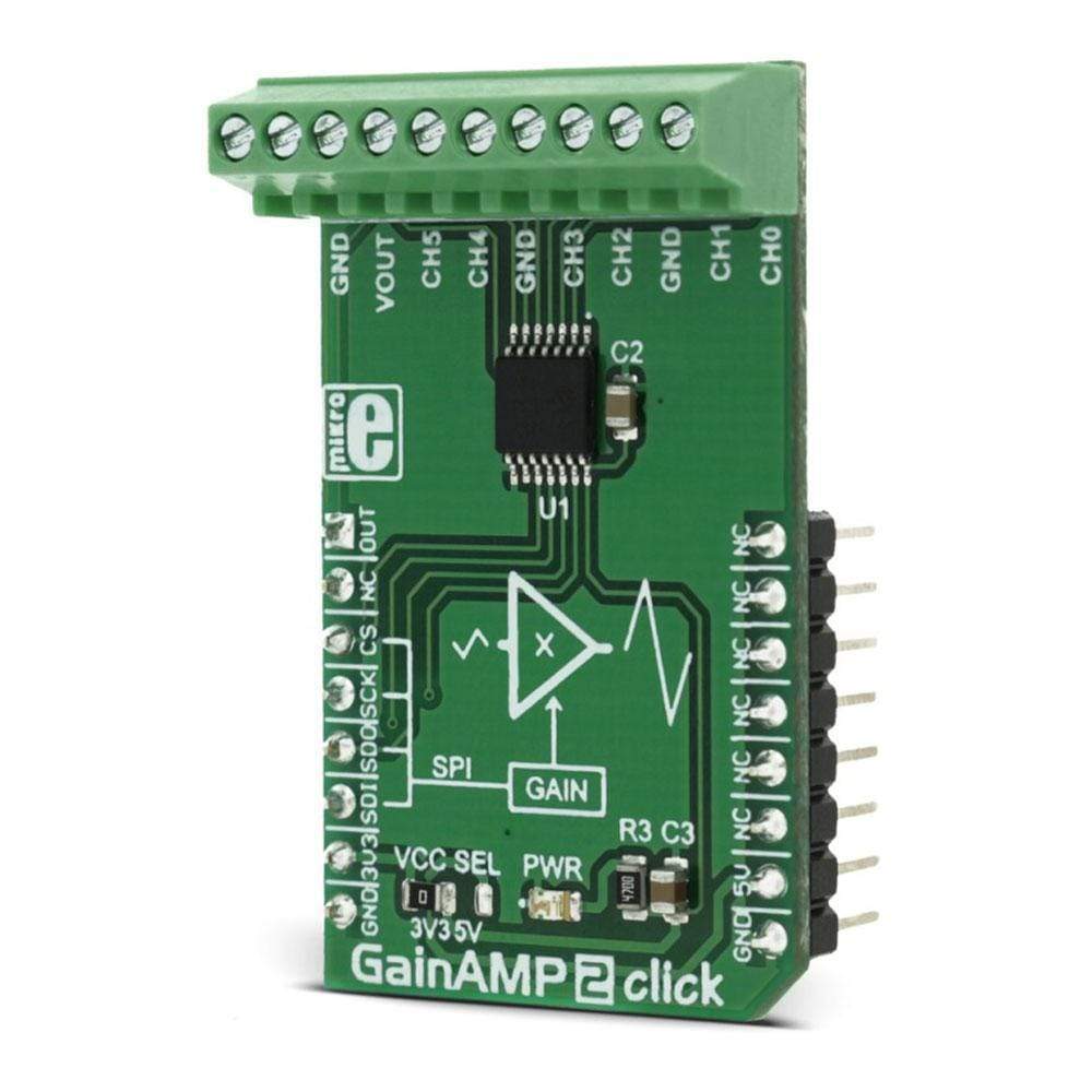 Mikroelektronika d.o.o. MIKROE-2859 GainAMP 2 Click Board - The Debug Store UK