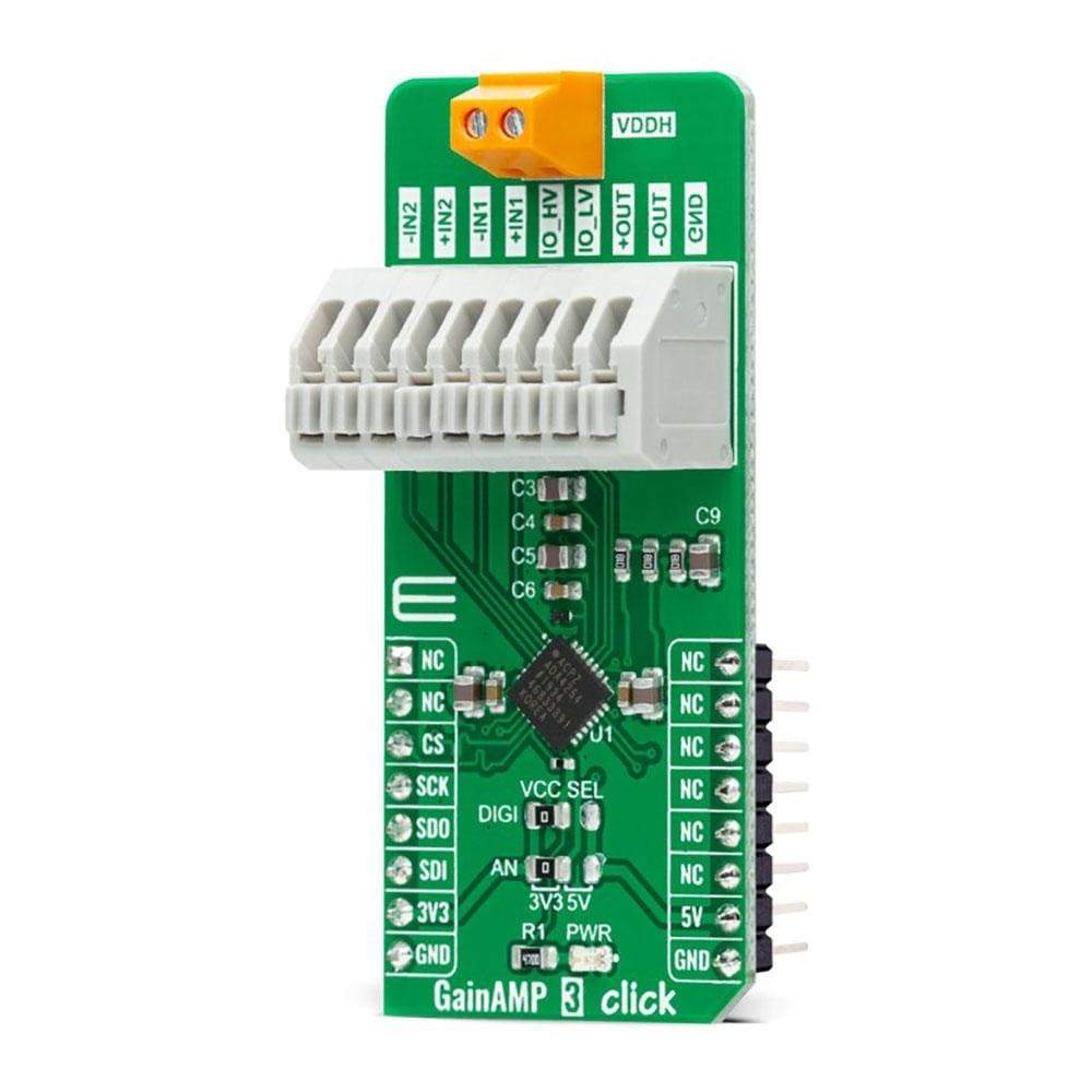 Mikroelektronika d.o.o. MIKROE-4800 GainAMP 3 Click Board - The Debug Store UK