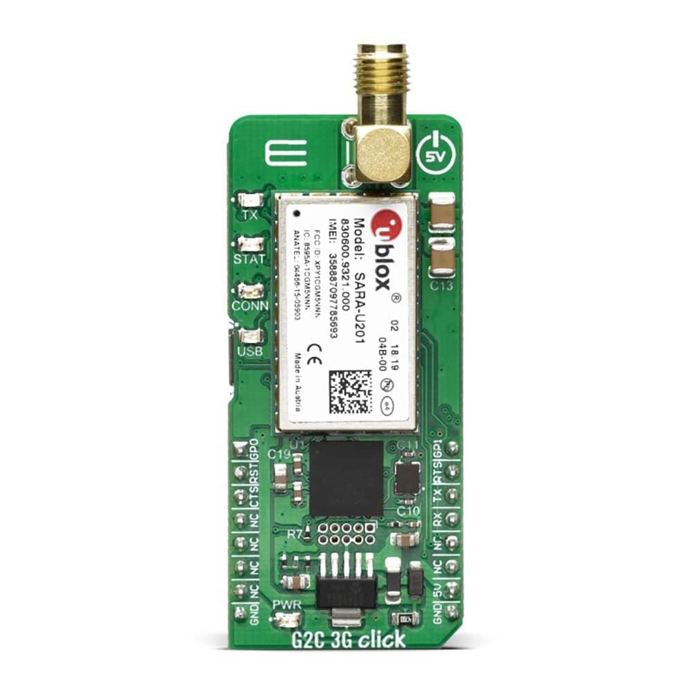 Mikroelektronika d.o.o. MIKROE-3888 Go to Cloud (G2C) 3G Click Board - The Debug Store UK