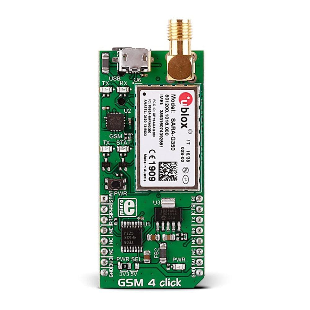 Mikroelektronika d.o.o. MIKROE-2388 GSM 4 Click Board - The Debug Store UK