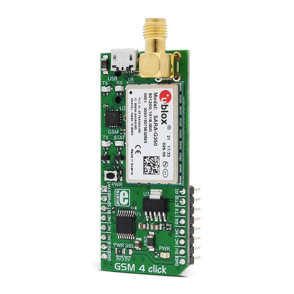 Mikroelektronika d.o.o. MIKROE-2388 GSM 4 Click Board - The Debug Store UK