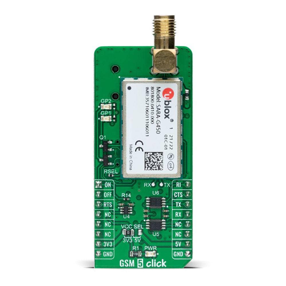 Mikroelektronika d.o.o. MIKROE-5124 GSM 5 Click Board - The Debug Store UK