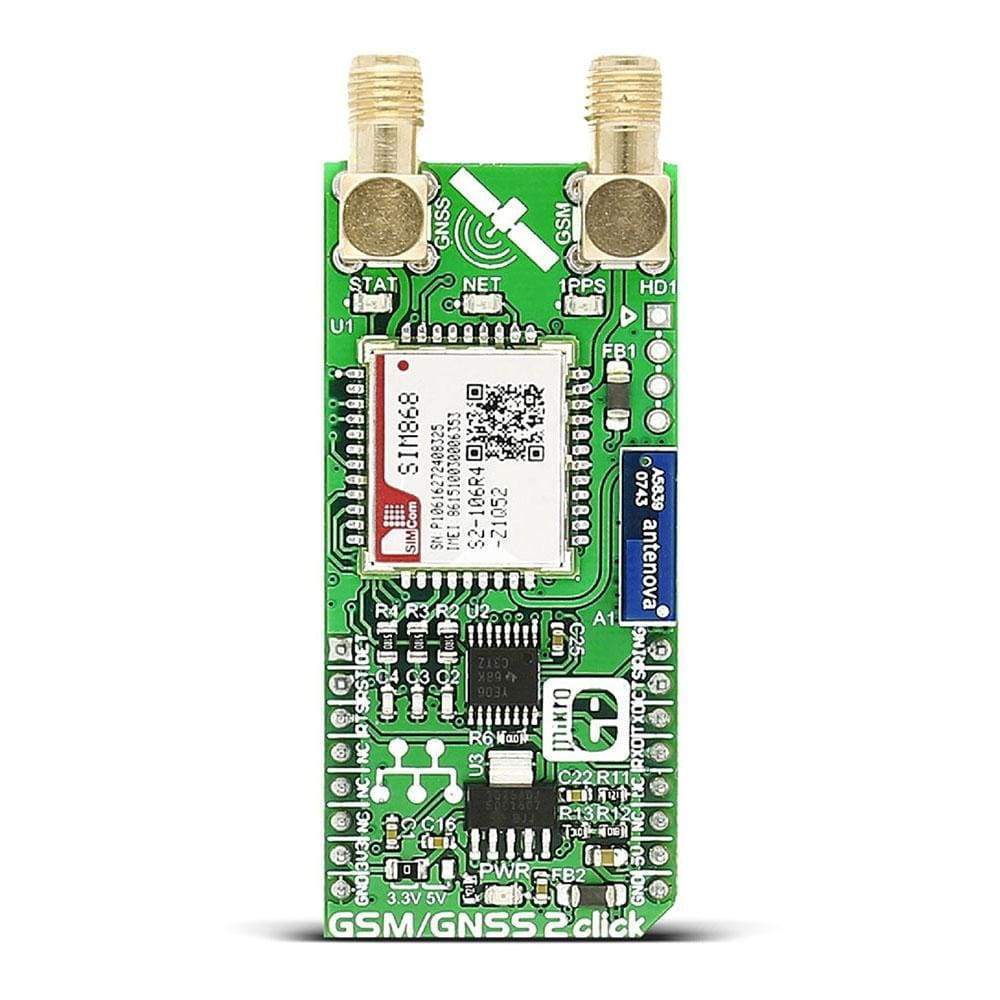 Mikroelektronika d.o.o. MIKROE-2440 GSM/GNSS 2 Click Board - The Debug Store UK