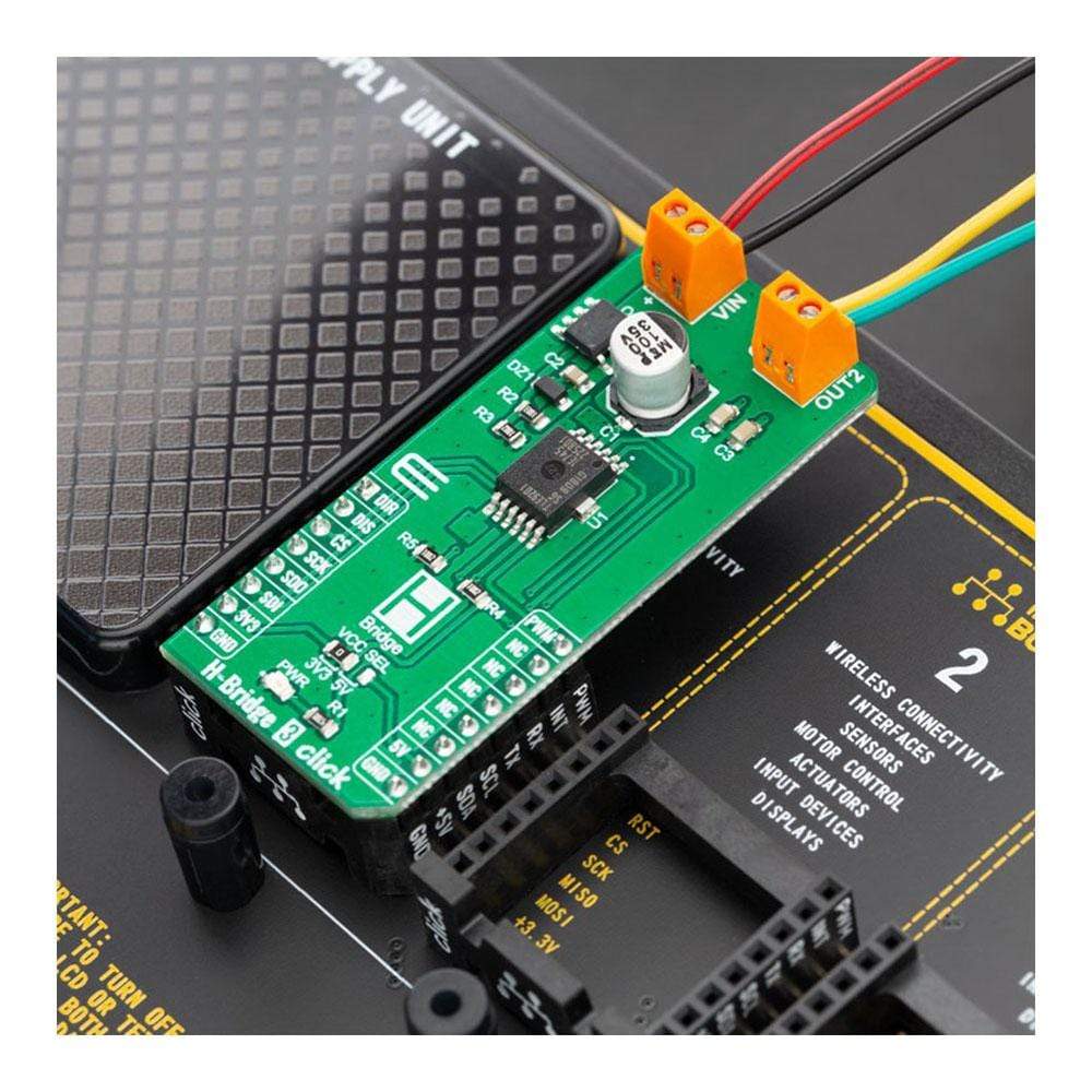 Mikroelektronika d.o.o. MIKROE-3613 H-Bridge 3 Click Board - The Debug Store UK