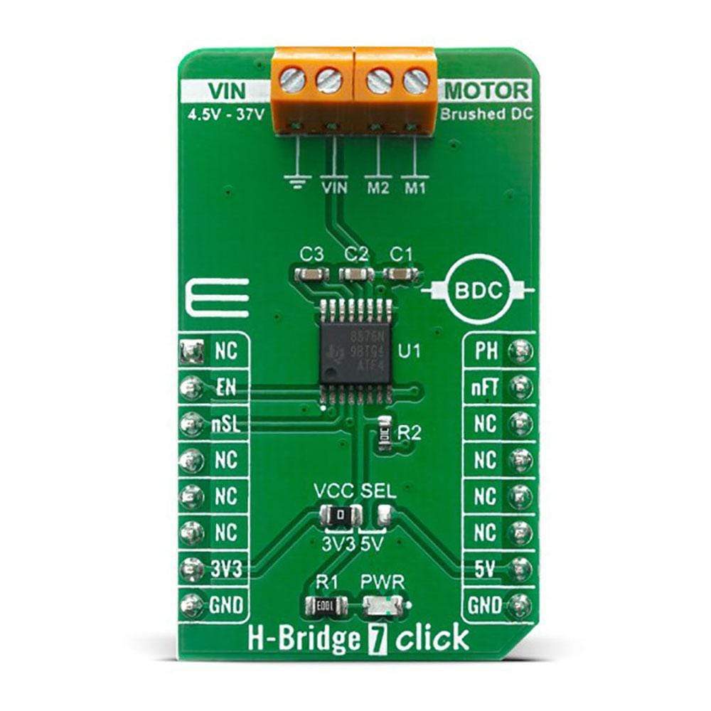 Mikroelektronika d.o.o. MIKROE-4143 H-Bridge 7 Click Board - The Debug Store UK