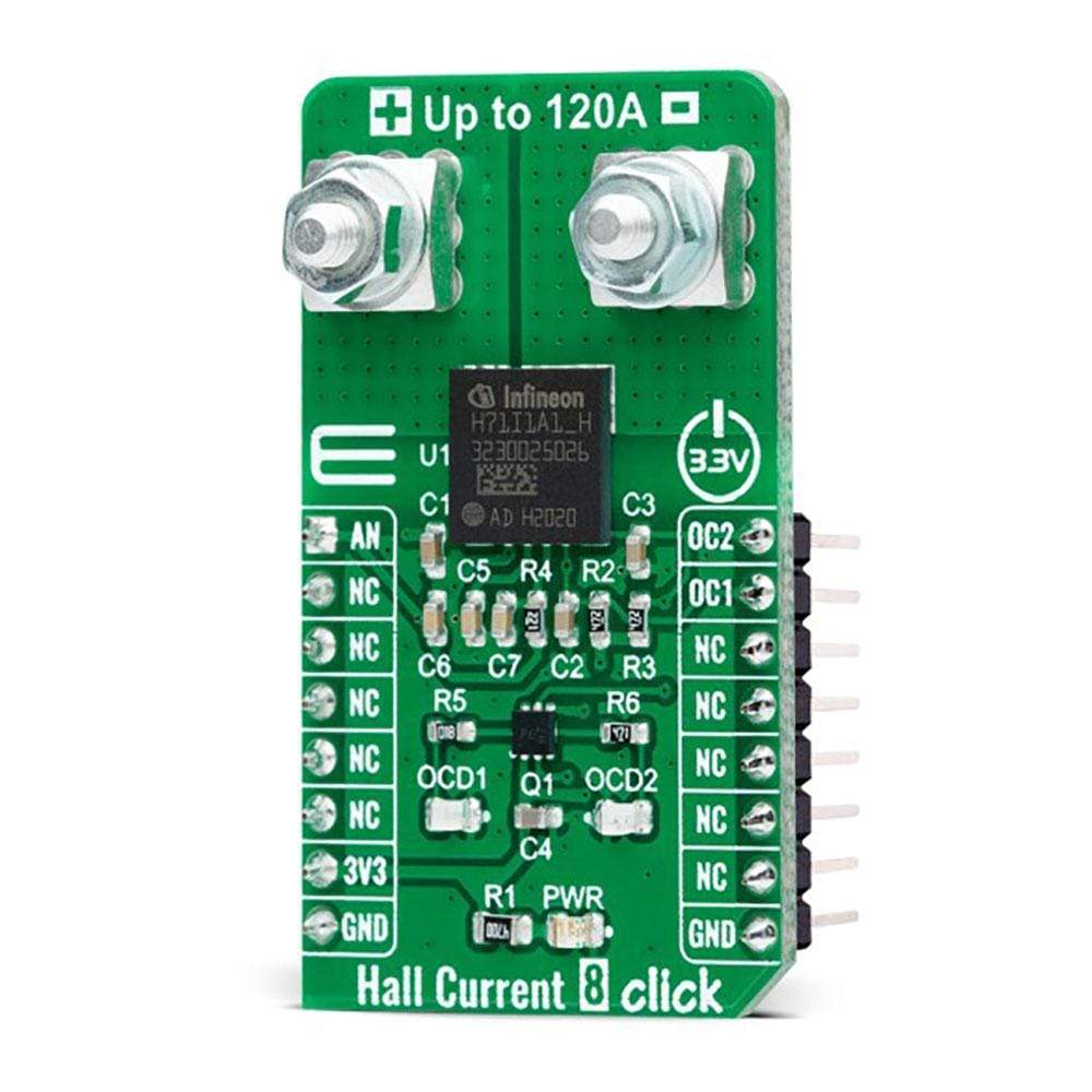 Mikroelektronika d.o.o. MIKROE-4508 Hall Current 8 -120A Click Board - The Debug Store UK