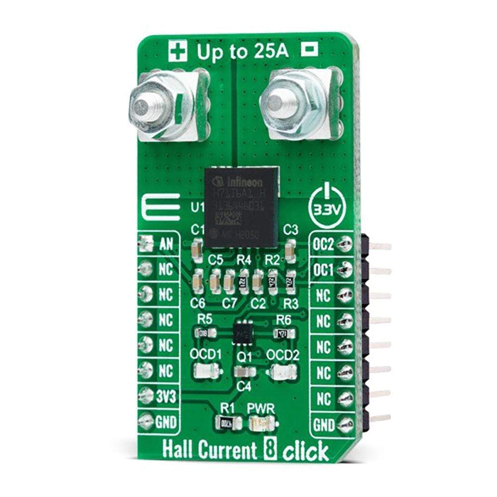 Mikroelektronika d.o.o. MIKROE-4632 Hall Current 8 -25A Click Board - The Debug Store UK