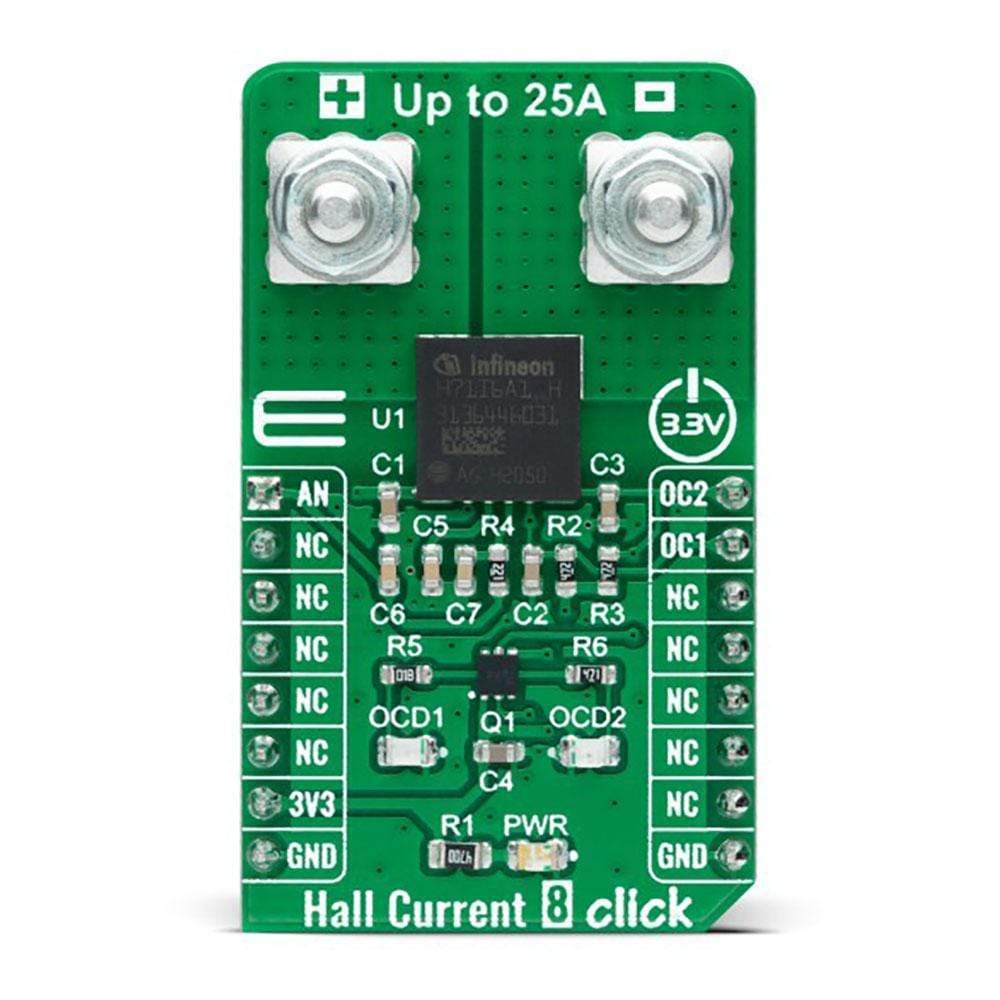 Mikroelektronika d.o.o. MIKROE-4632 Hall Current 8 -25A Click Board - The Debug Store UK