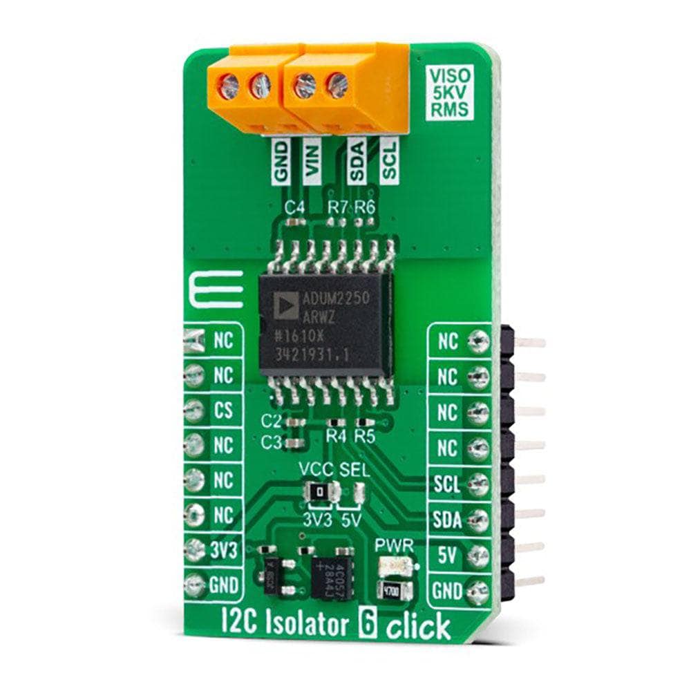 Mikroelektronika d.o.o. MIKROE-5603 I2C Isolator 6 Click Board - The Debug Store UK