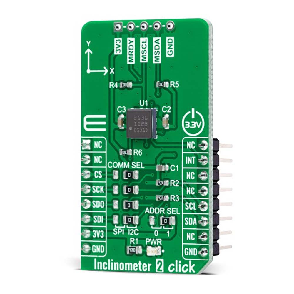Mikroelektronika d.o.o. MIKROE-5156 Inclinometer 2 Click Board - The Debug Store UK