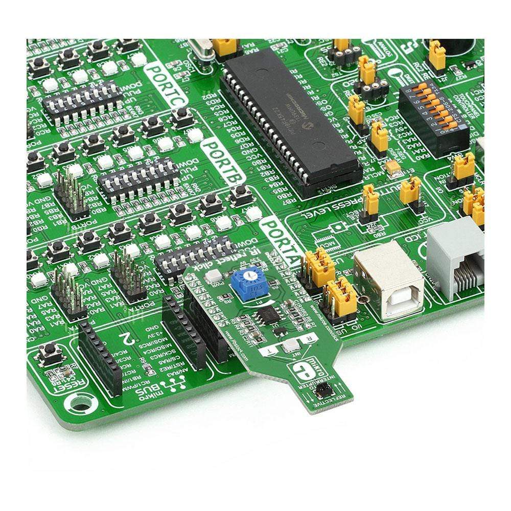 Mikroelektronika d.o.o. MIKROE-1882 IR Reflect Click Board - The Debug Store UK