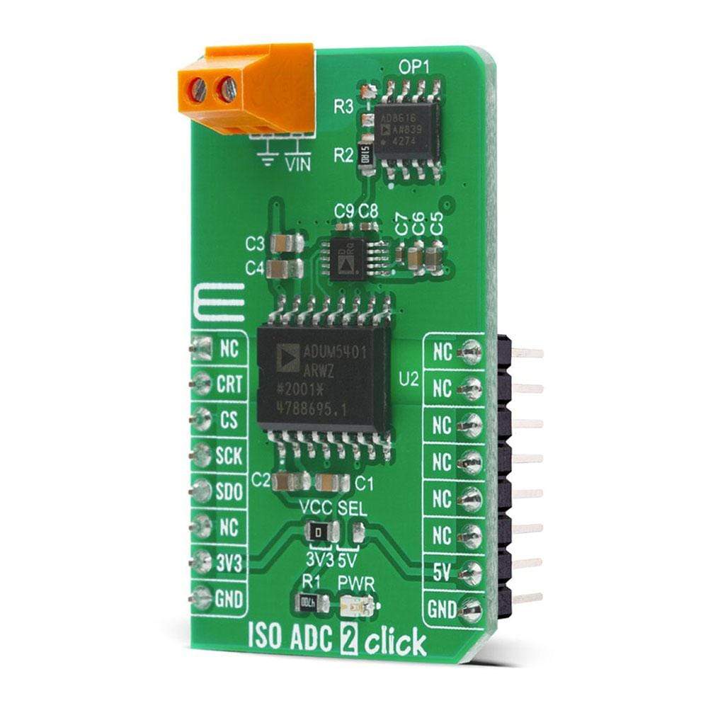 Mikroelektronika d.o.o. MIKROE-4166 ISO ADC 2 Click Board - The Debug Store UK