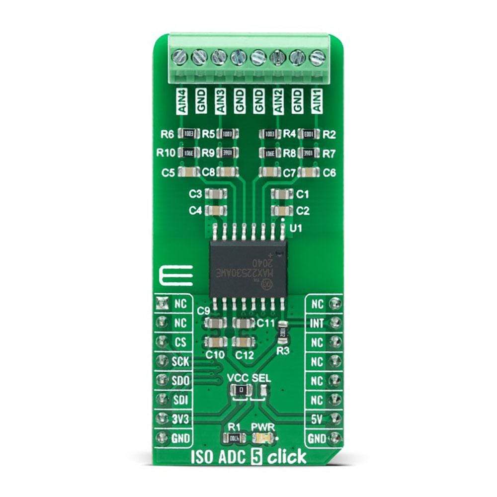 Mikroelektronika d.o.o. MIKROE-4758 ISO ADC 5 Click Board - The Debug Store UK