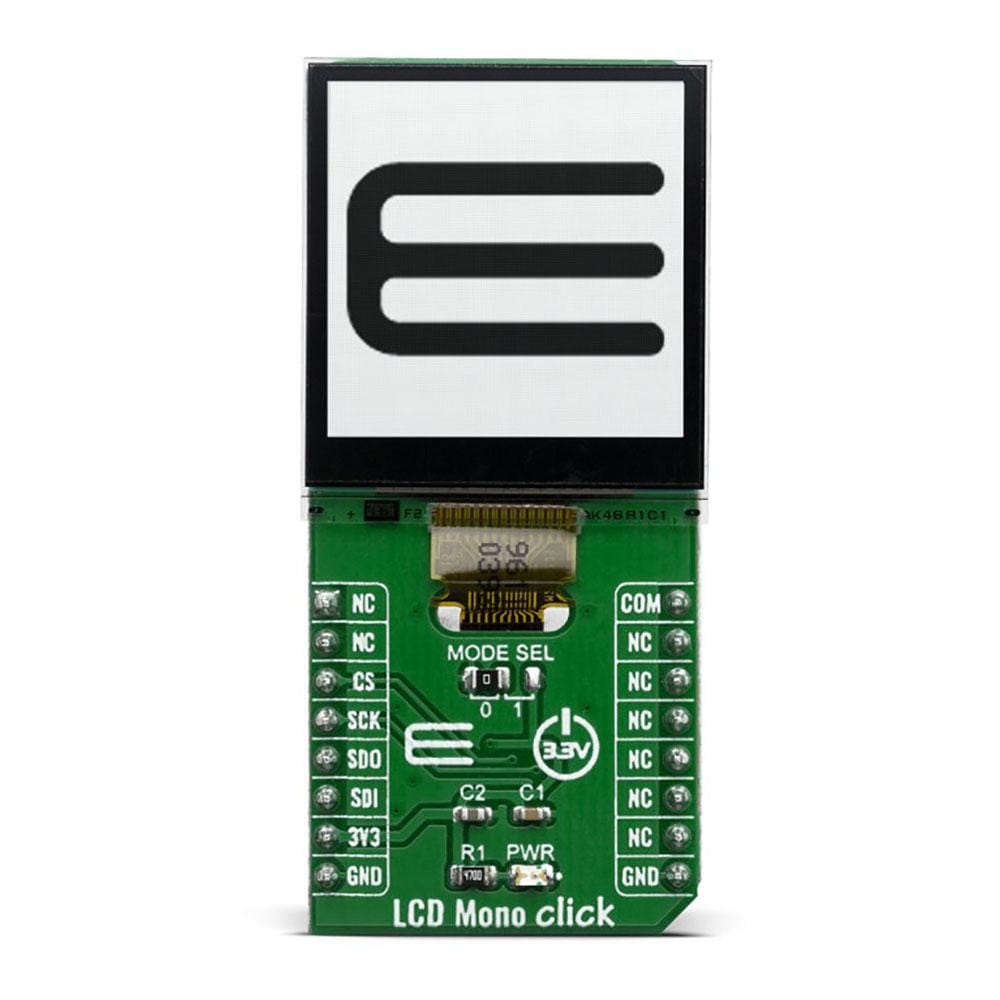 Mikroelektronika d.o.o. MIKROE-3789 LCD Mono Click Board - The Debug Store UK