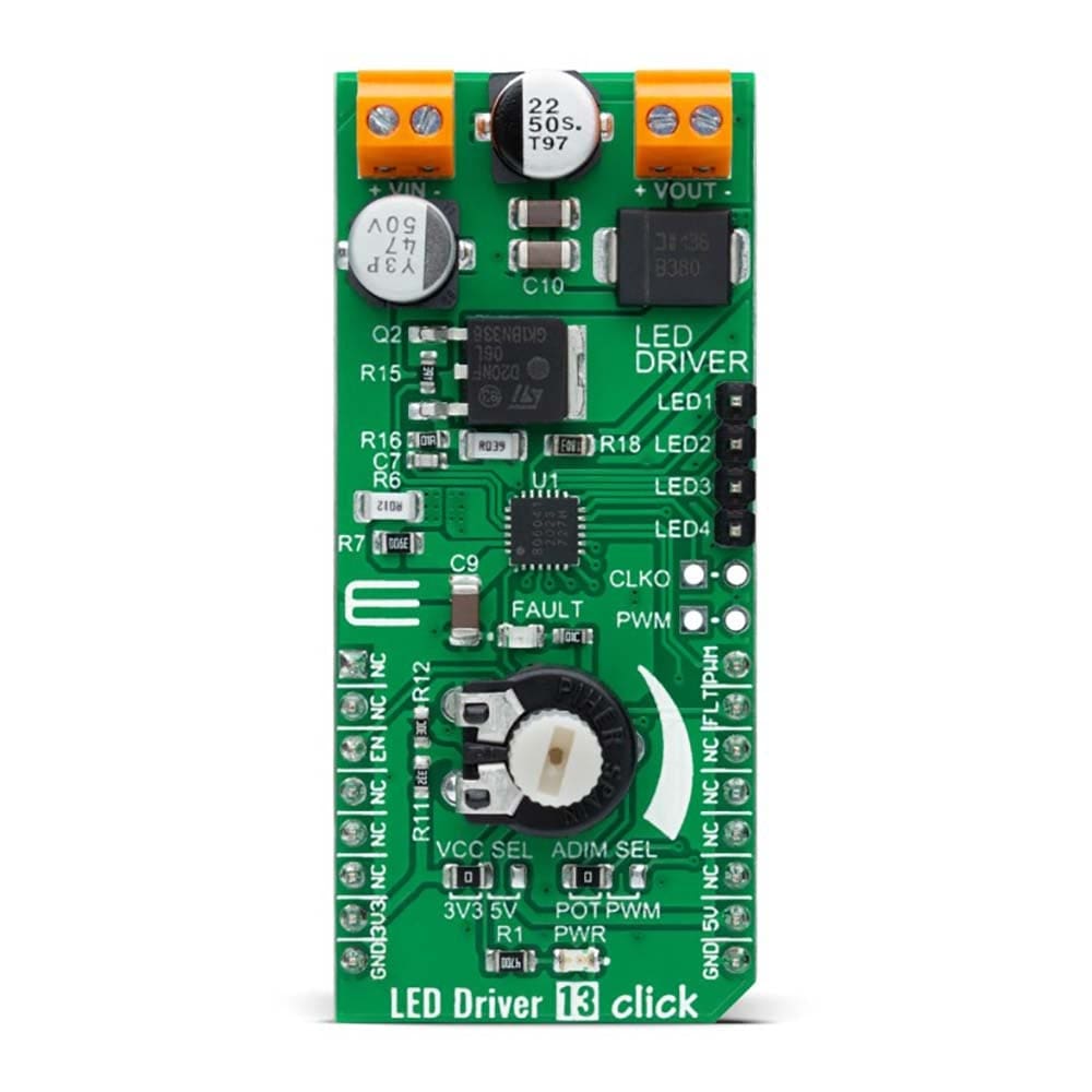 Mikroelektronika d.o.o. MIKROE-4965 LED Driver 13 Click Board - The Debug Store UK