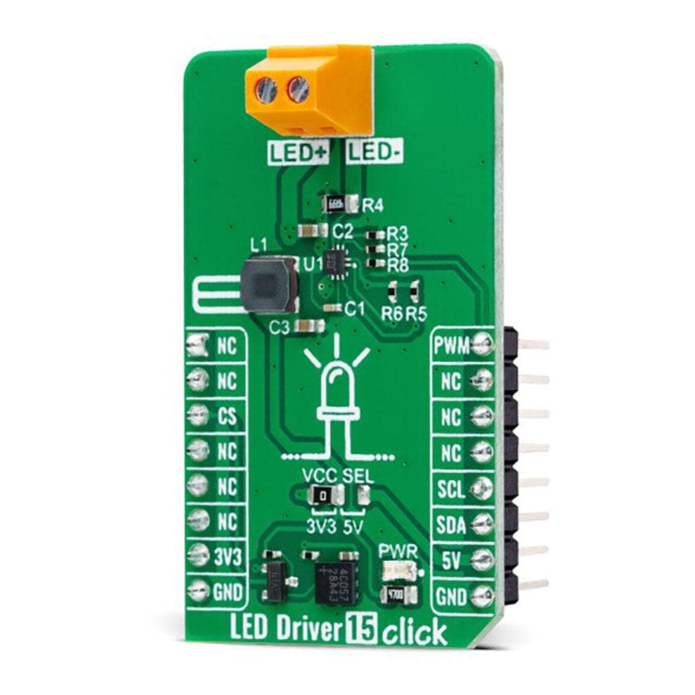 Mikroelektronika d.o.o. MIKROE-5583 LED Driver 15 Click Board - The Debug Store UK