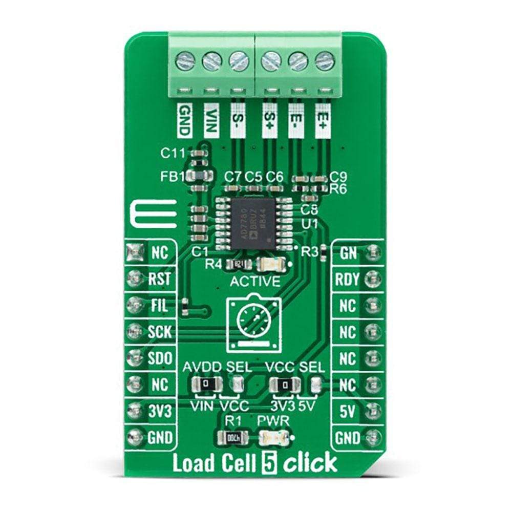 Mikroelektronika d.o.o. MIKROE-4510 Load Cell 5 Click Board - The Debug Store UK