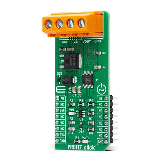 Mikroelektronika d.o.o. MIKROE-4701 PROFET -15A Click Board - The Debug Store UK