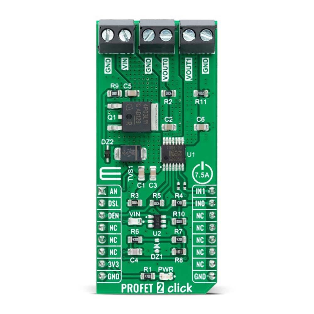 Mikroelektronika d.o.o. MIKROE-4818 PROFET 2 -3A Click Board - The Debug Store UK