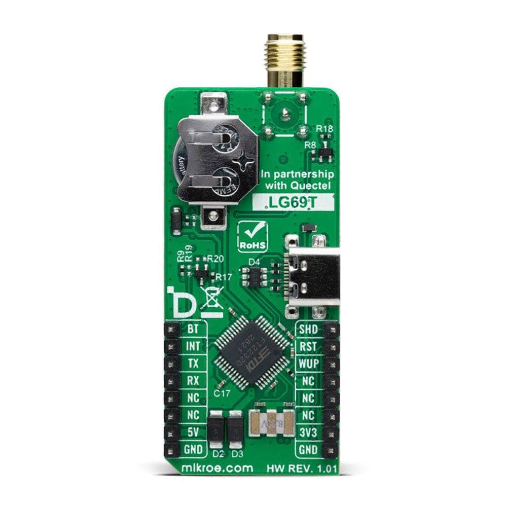 Mikroelektronika d.o.o. MIKROE-5442 RTK Base Click Board - The Debug Store UK