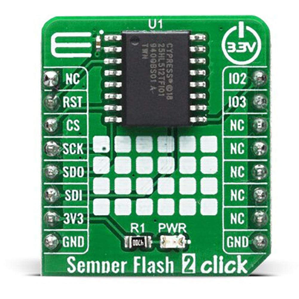 Mikroelektronika d.o.o. MIKROE-4028 Semper Flash 2 Click Board - The Debug Store UK