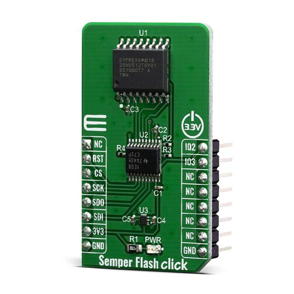 Mikroelektronika d.o.o. MIKROE-3823 Semper Flash Click Board - The Debug Store UK