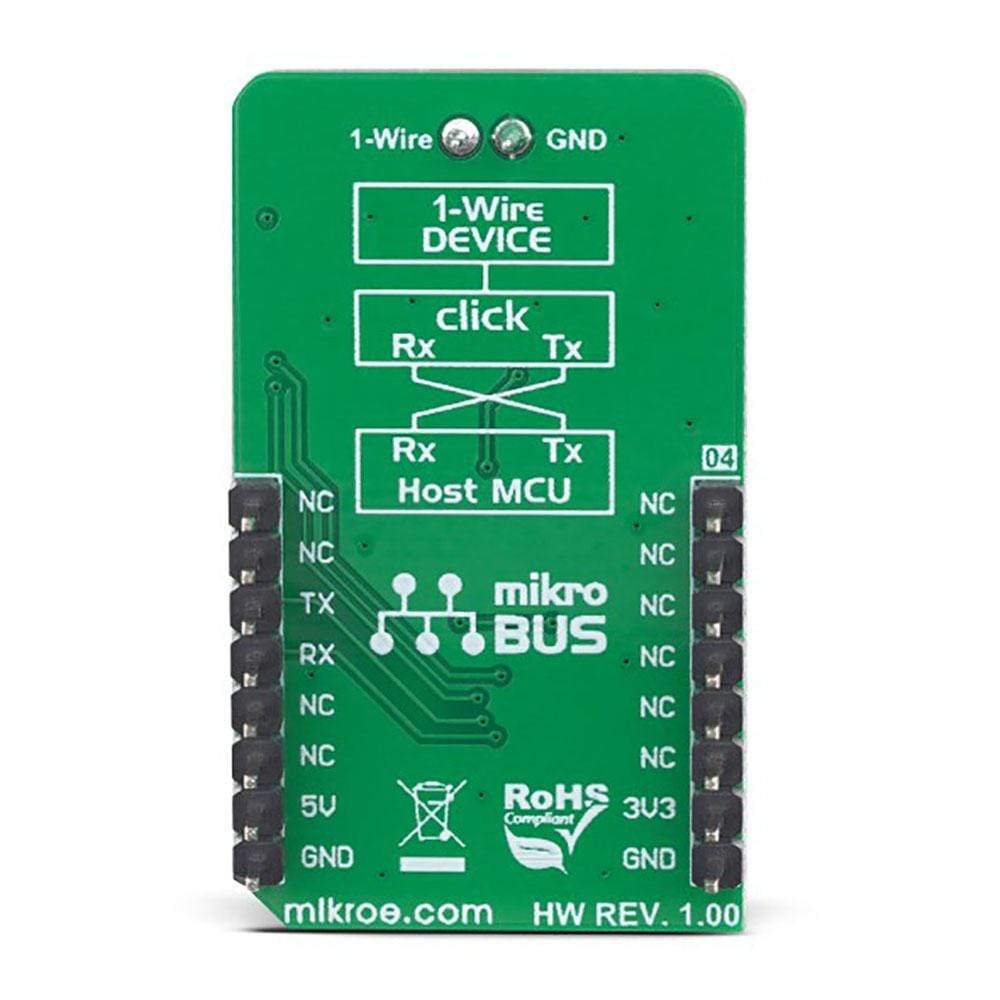 Mikroelektronika d.o.o. MIKROE-3340 UART 1-Wire Click Board - The Debug Store UK