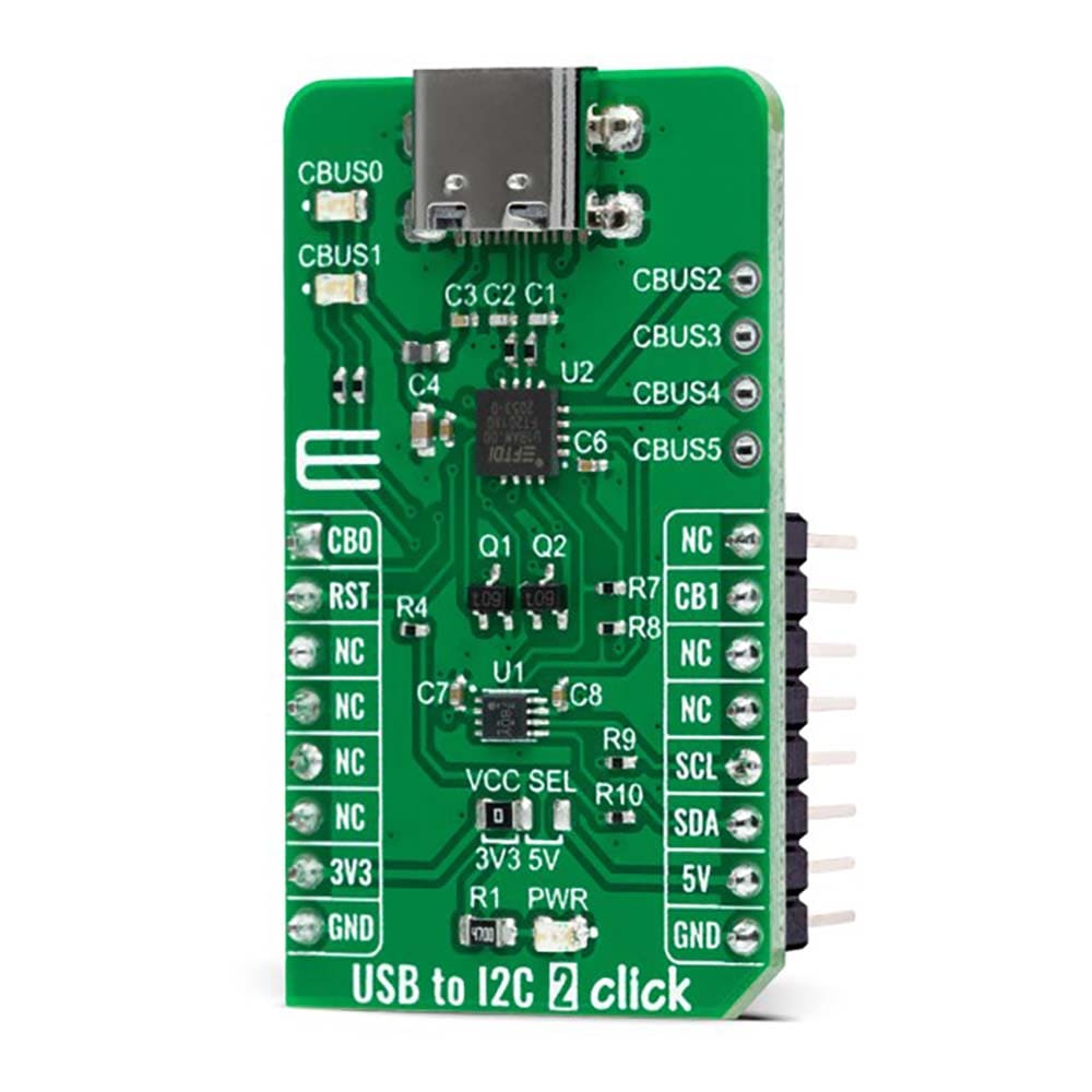 Mikroelektronika d.o.o. MIKROE-5065 USB to I2C 2 Click Board - The Debug Store UK