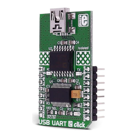 Mikroelektronika d.o.o. MIKROE-2674 USB UART 2 Click Board - The Debug Store UK