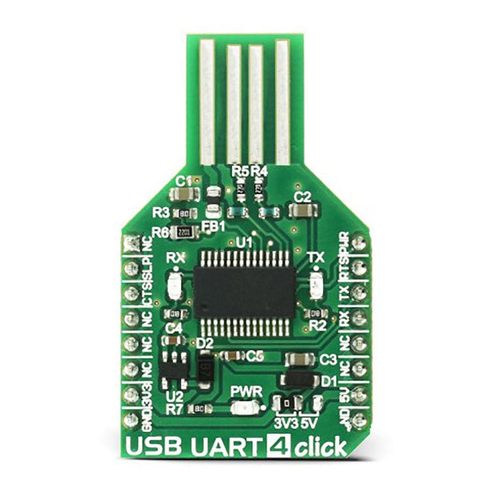 Mikroelektronika d.o.o. MIKROE-2810 USB UART 4 Click Board - The Debug Store UK