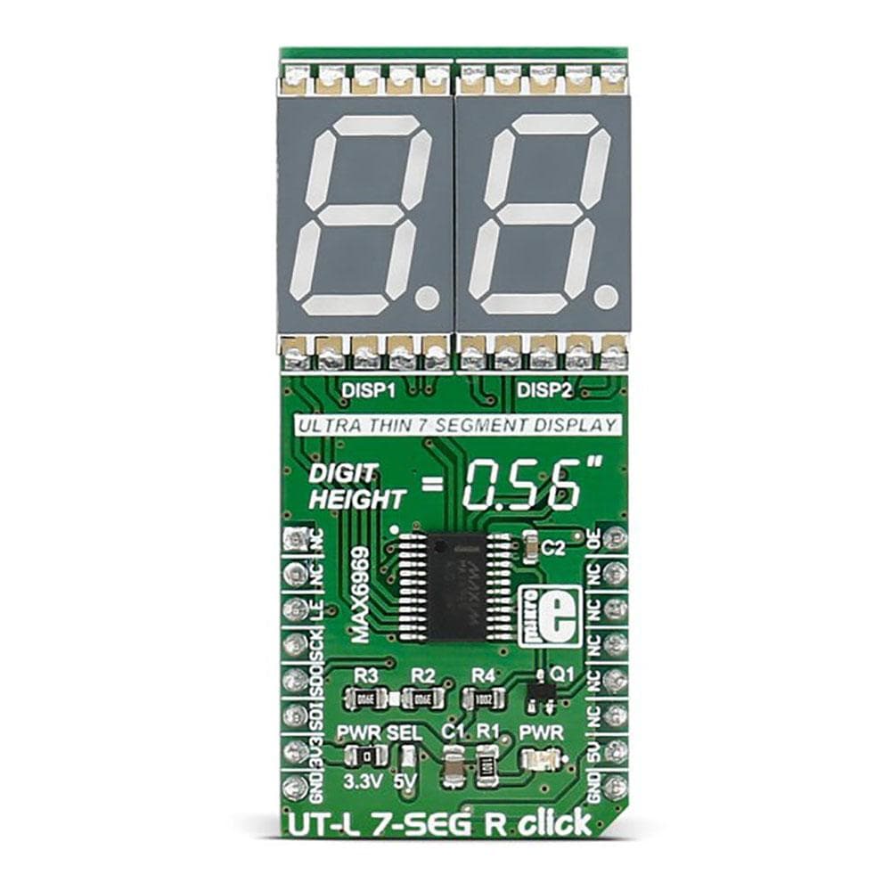 Mikroelektronika d.o.o. MIKROE-2743 UT-L 7-Seg R Click Board - The Debug Store UK