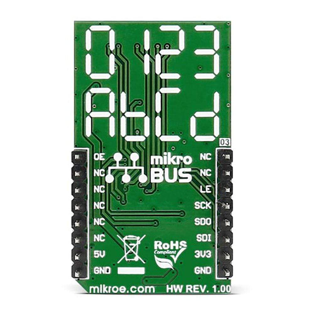 Mikroelektronika d.o.o. MIKROE-2746 UT-M 7-Seg R Click Board - The Debug Store UK
