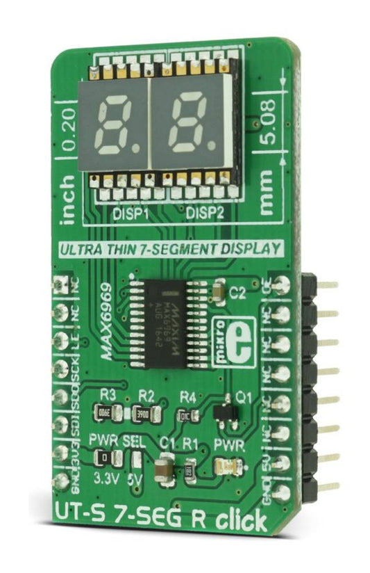 Mikroelektronika d.o.o. MIKROE-2840 UT-S 7-Seg R Click Board - The Debug Store UK