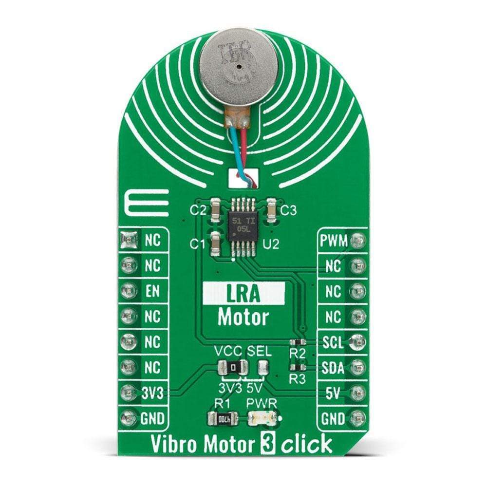 Mikroelektronika d.o.o. MIKROE-4356 Vibro Motor 3 Click Board - The Debug Store UK