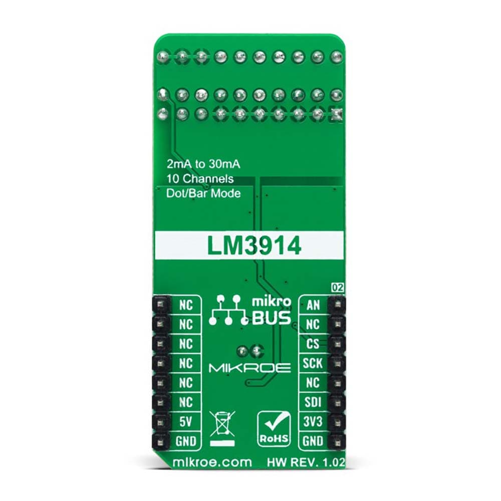 Mikroelektronika d.o.o. MIKROE-5111 VU Meter Click Board - The Debug Store UK