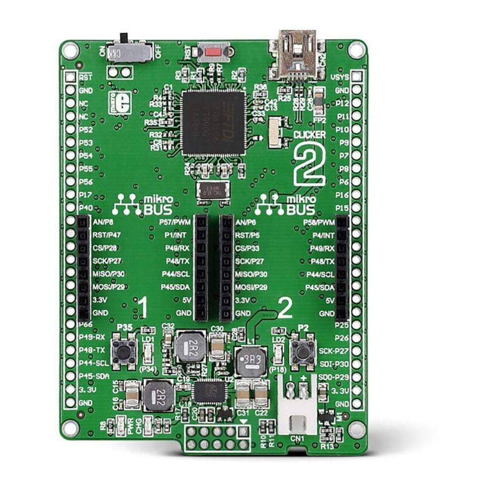 Mikroelektronika d.o.o. MIKROE-1724 Clicker Board 2 for FT90x - The Debug Store UK