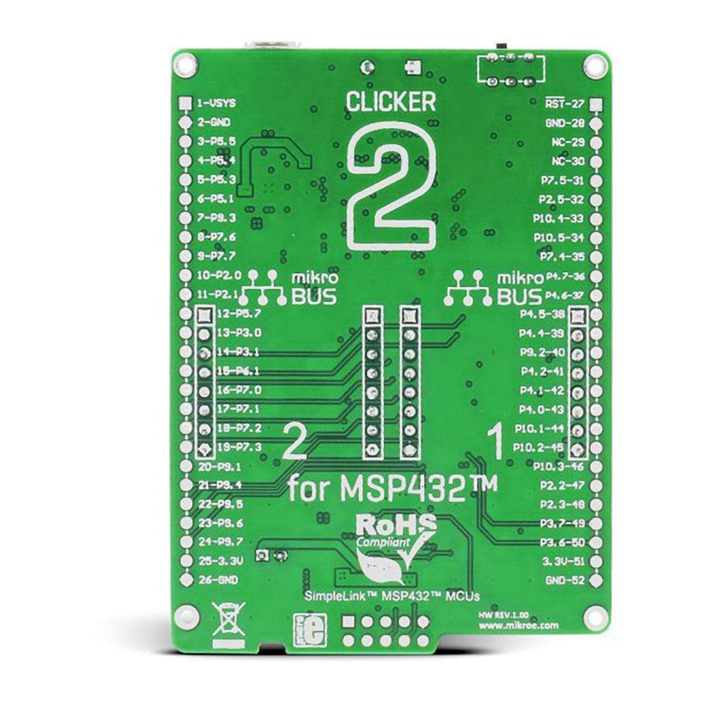 Mikroelektronika d.o.o. MIKROE-2502 Clicker Board 2 for MSP432 - The Debug Store UK