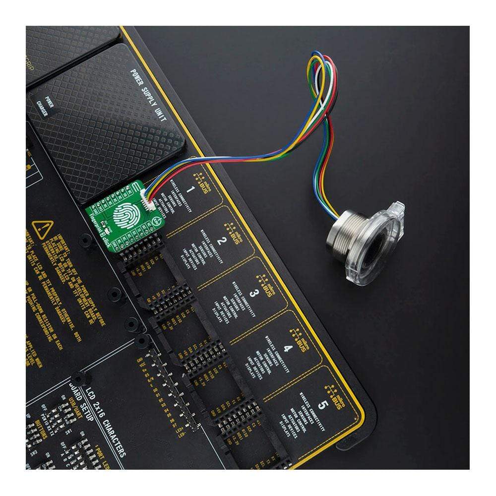 Mikroelektronika d.o.o. MIKROE-4347 Fingerprint Sensor with Two-Color LED Ring - The Debug Store UK